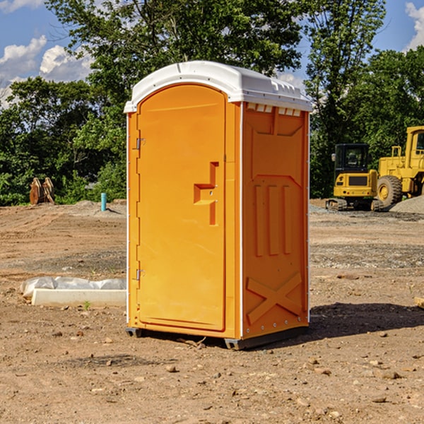 how often are the portable restrooms cleaned and serviced during a rental period in Tustin MI